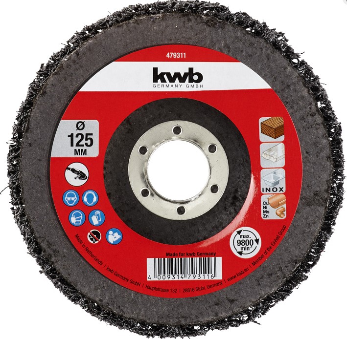 DISCO KWB LIMPIEZA UNIVERSAL 115 MM.