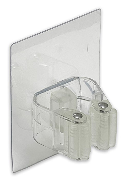 COLGADOR 1 ESCOBA BRINOX B53110H ADHES.TRANSPARENTE B/1UD.