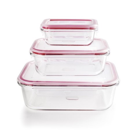 SET 3 TAPER CRISTAL C/TAPADERA 180, 650 Y 1500 ML. IBILI