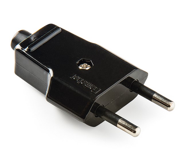 CLAVIJA ENCHUFE 10A NEGRA REF.1001N