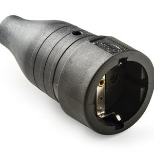 BASE ENCHUFE MOVIL 16A GOMA NEGRA REF.:257