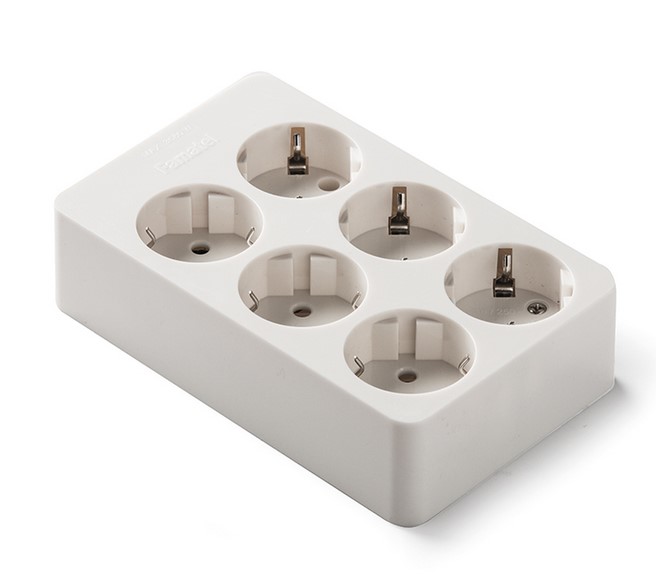 BASE MULTIPLE 6 TOMAS 16A T.T. SIN CABLE REF.:2506