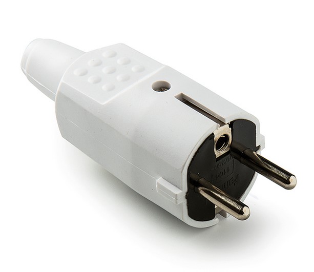 CLAVIJA ENCHUFE 16A CAUCHO BLANCO R.1104B