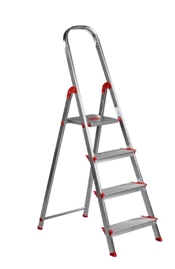 ESCALERA ROLSER ALUMINIO 4 PELDAÑOS ANCHOS