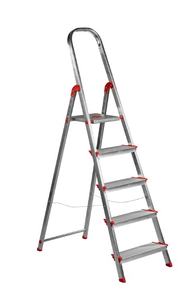 ESCALERA ROLSER ALUMINIO 5 PELDAÑOS ANCHOS