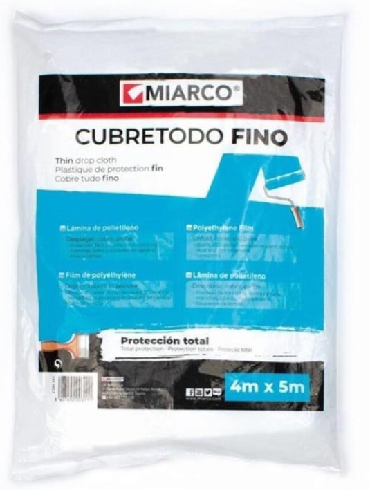 CUBRETODO MIARCO POLIETILENO FINO 4X5 MTS.