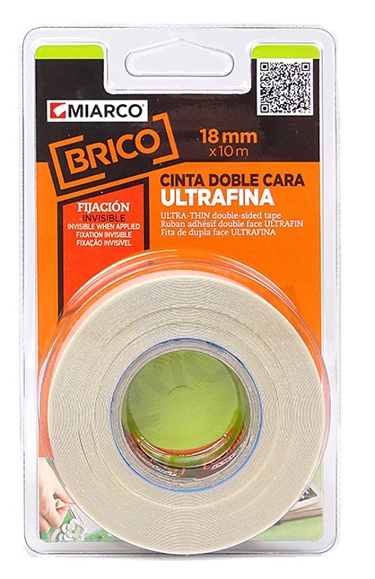 CINTA DOBLE CARA MIARCO ULTRAFINA 18MMX10MTS