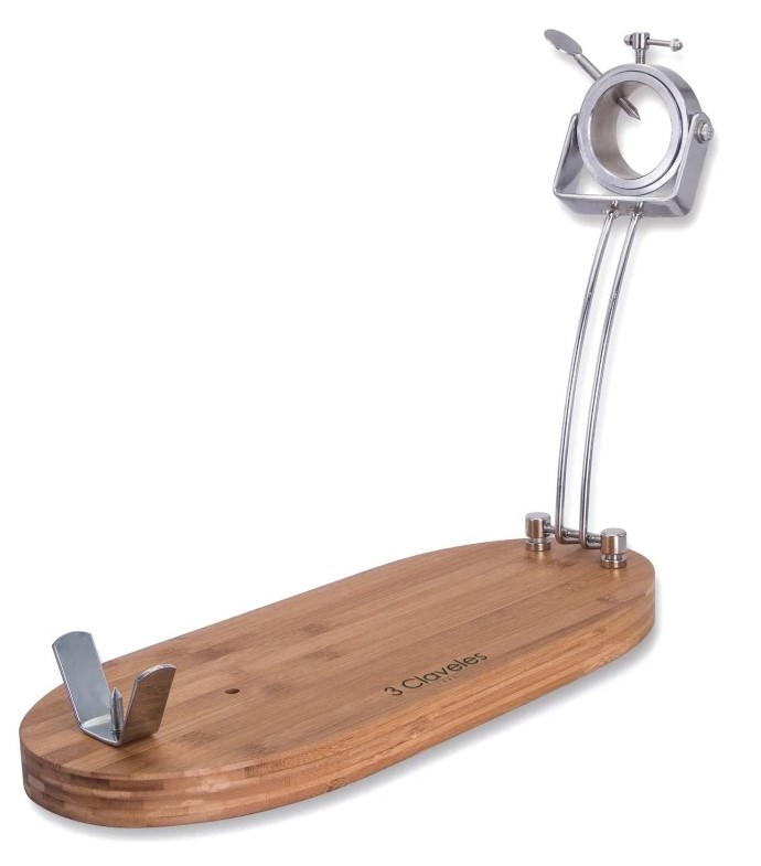 JAMONERO 3 CLAVELES PLEGABLE A/INOX. CABEZAL GIRATORIO