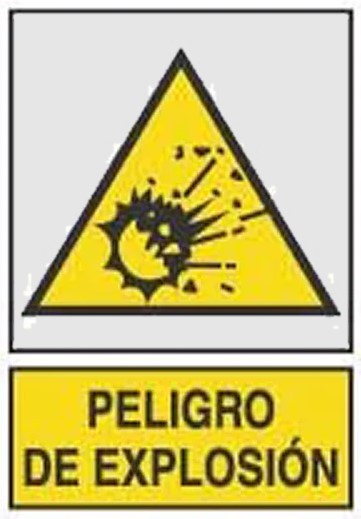 CARTEL (DINA4) PELIGRO DE EXPLOSION A213