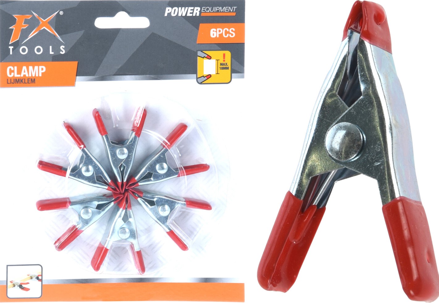 PINZA ACERO SARGENTO FXTOOLS (6UDS.)