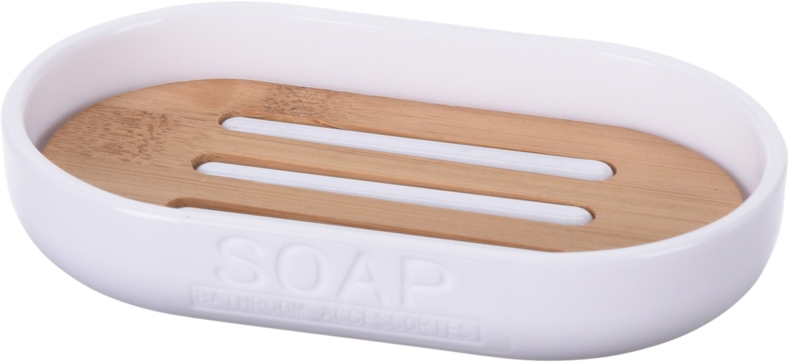 JABONERA BAÑO BLANCO/BAMBU KOOP
