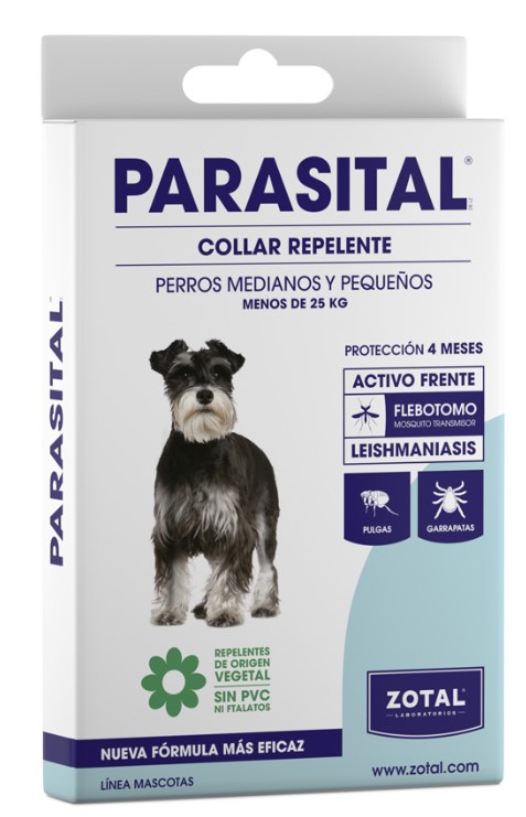 COLLAR REPELENTE PARASITAL ZOTAL TAMAÑO MEDIANO/PEQUEÑO