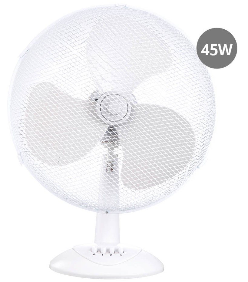VENTILADOR SOBREMESA 43CM. 45W. BLANCO GSC
