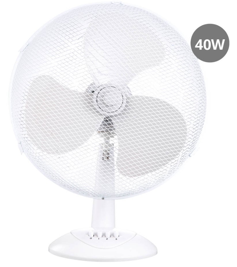 VENTILADOR SOBREMESA 34CM. 40W. BLANCO GSC