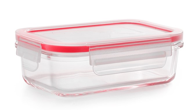 TAPER BOROSILICATO RECTANGULAR C/TAPADERA  400ML. IBILI