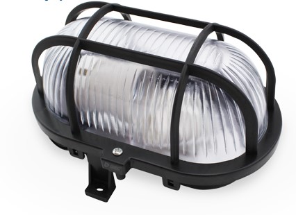 APLIQUE OVALADO GSC PLASTICO E27 60W. 230V. NEGRO