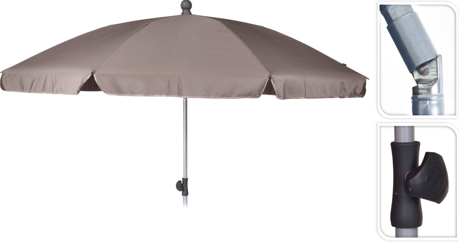 SOMBRILLA JARDIN AMBIANCE 2,0MTS. BEIG TAUPE