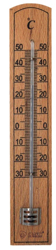 TERMOMETRO ANALOGICO GSC CELSIUS MADERA 20 CMS.