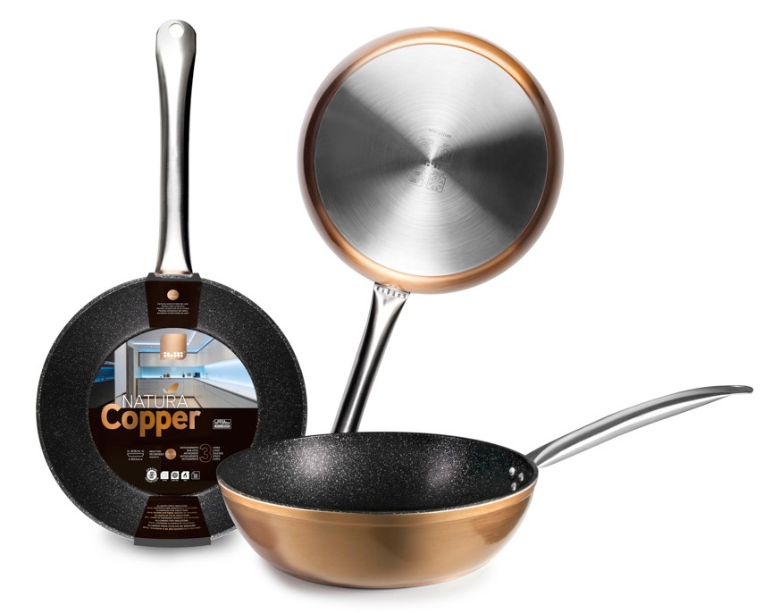 SARTEN ALUMINIO IBILI NAT.COPPER HONDA 28 CMS.