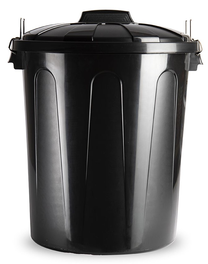 CUBO BASURA PLASTICO PLASTICFORTE NEGRO 51 LTS.
