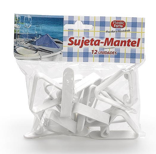 PINZAS SUJETAMANTELES PLASTICFORTE (BOLSA 12 UDS.)