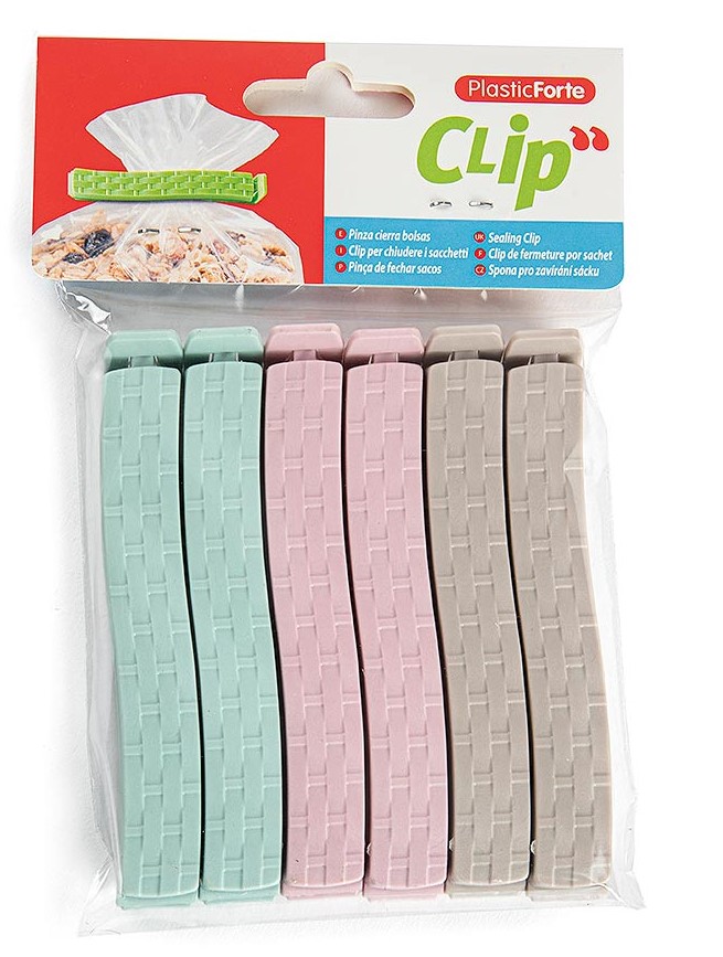 PINZAS CIERRA BOLSAS PLASTICFORTE (B/6 UDS.)