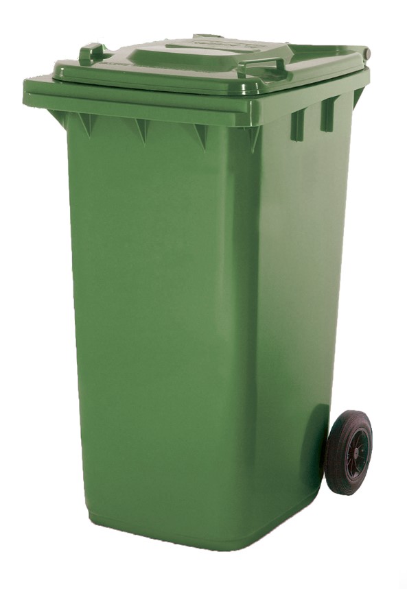 CONTENEDOR MAYA VERDE CON RUEDAS 240 LTS.