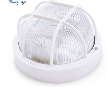 APLIQUE REDONDO GSC PLASTICO E27 60W. 230V. BLANCO
