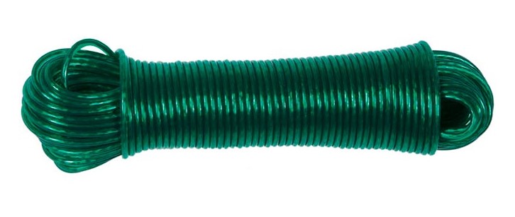 CUERDA ACERO PLASTIFICADA 4 MM. VERDE (10MTS.)