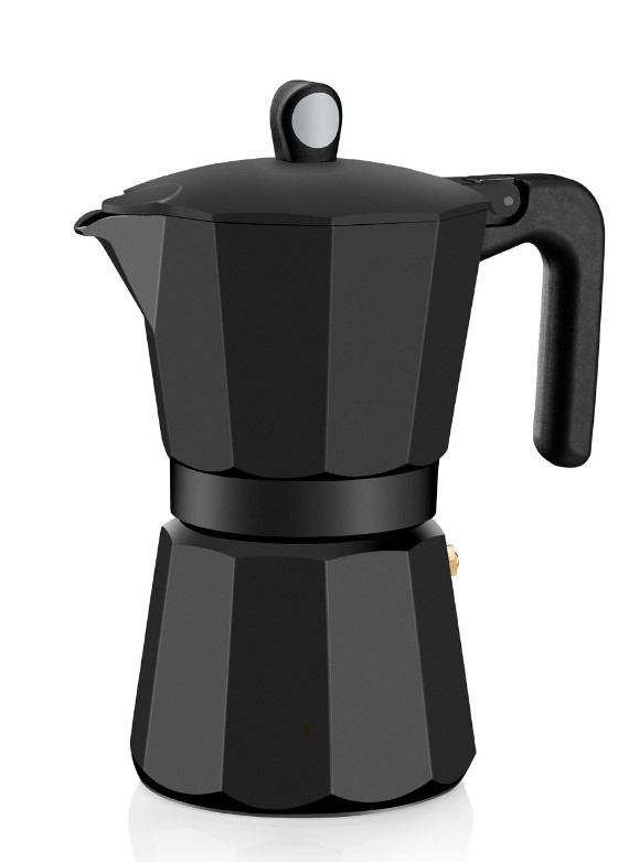 CAFETERA MONIX ALUMINIO INDUCTION NOIR  6 TAZAS
