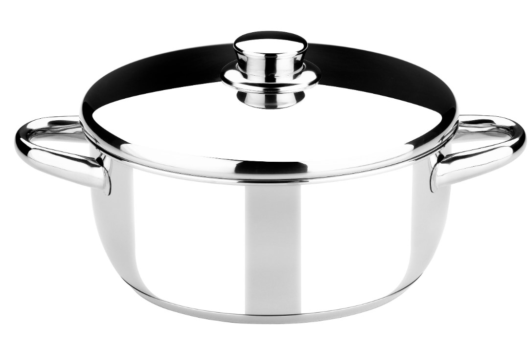 CACEROLA INOXIDABLE MONIX OPTIMA TAPA CRISTAL 24 CMS.