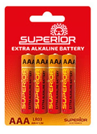 PILA SUPERIOR ALCALINA AAA (4UDS.)
