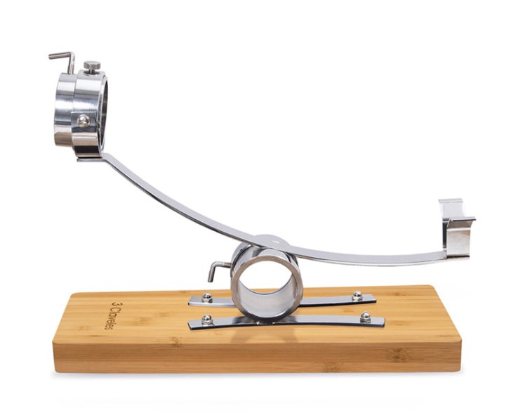 JAMONERO 3 CLAVELES A/INOX. BAMBU CABEZAL BASCULANTE