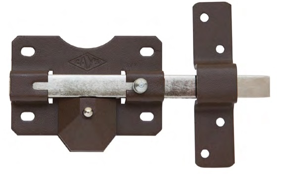CERROJO CAYS B2 PINTADO LLAVE/PULSADOR (106MM.)