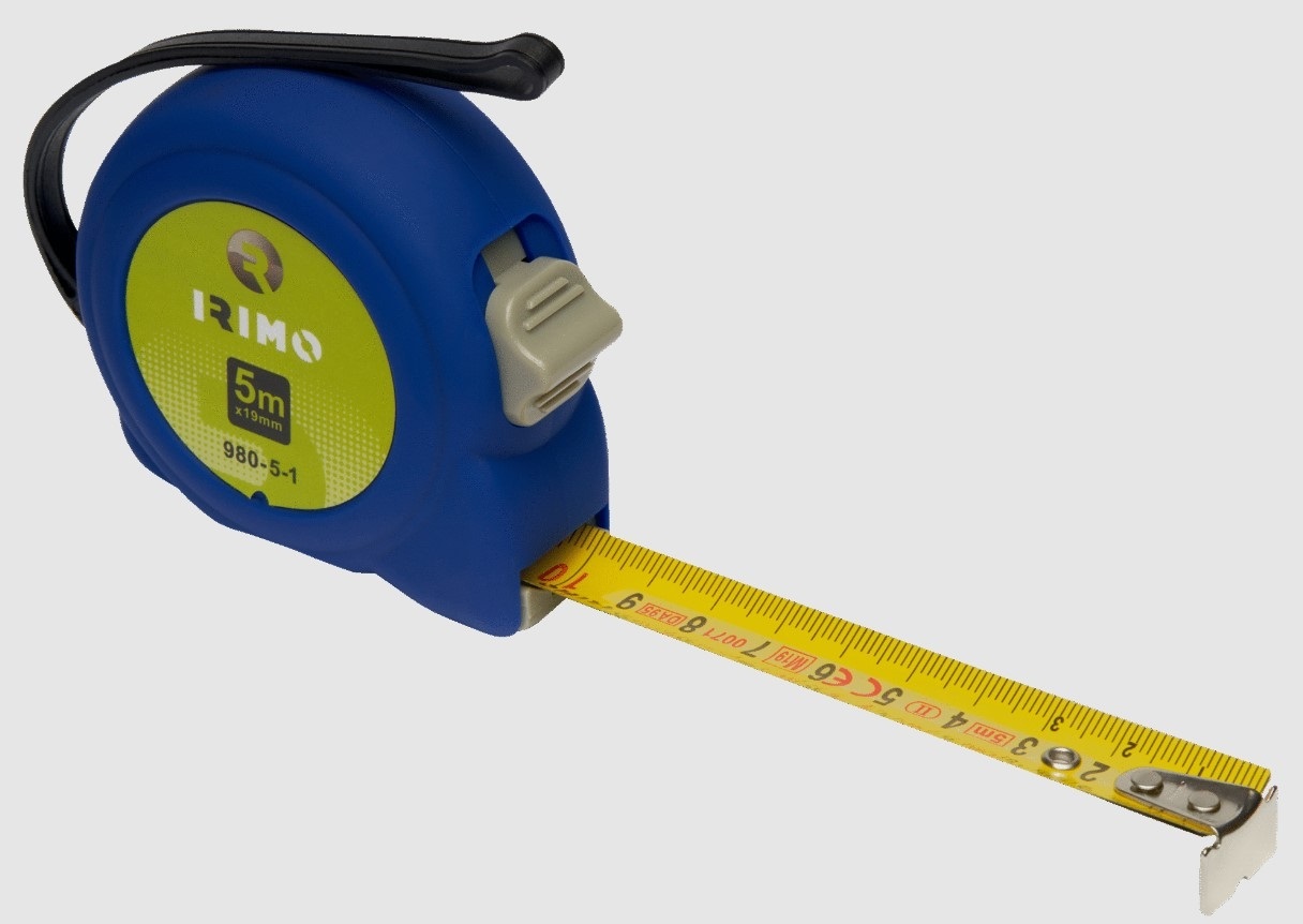 FLEXOMETRO IRIMO ENGOMADO 5 MTS. 19 MM.