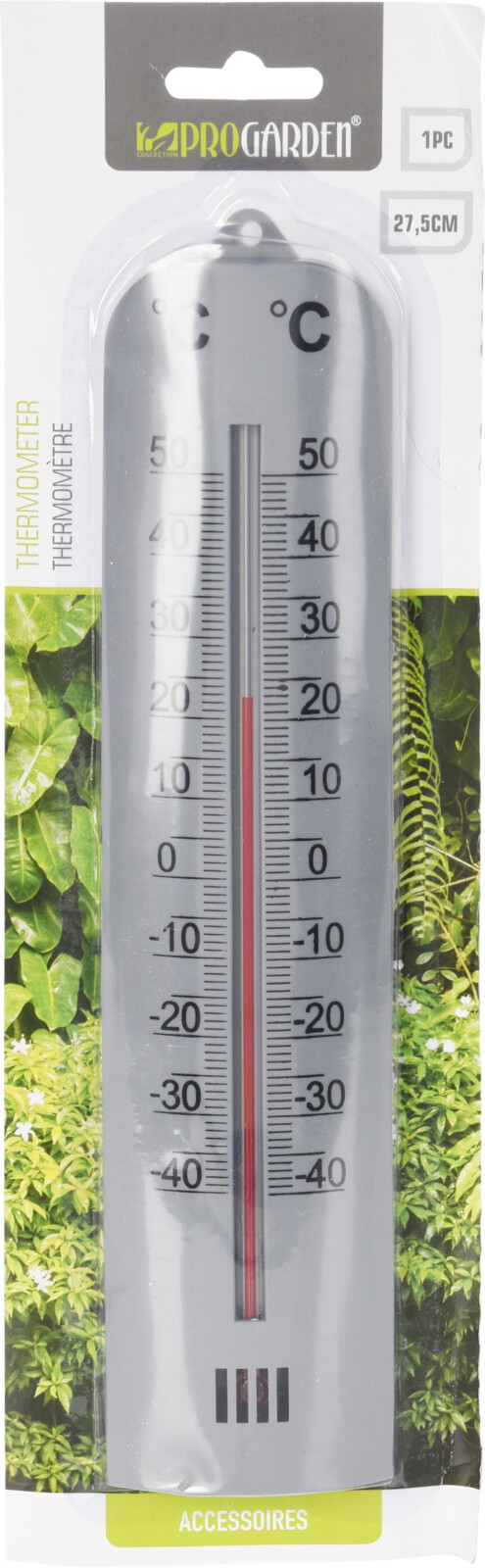 TERMOMETRO PROGARDEN ANALOGICO PLATA 27'5 CMS.