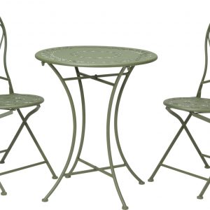 MESA Y 2 SILLAS JARDIN AMBIANCE MOD. BISTRO VERDE