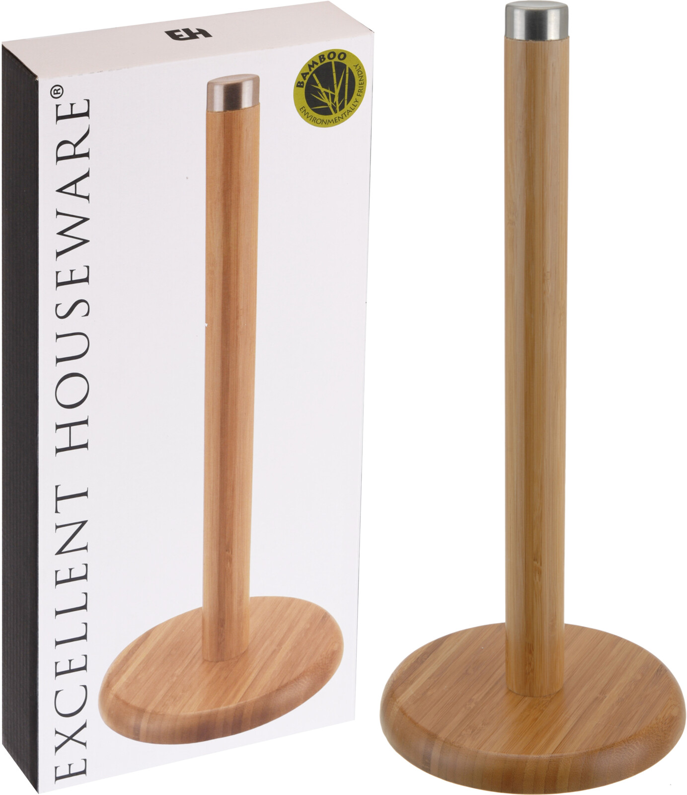 PORTA ROLLO EXCELLENTH BAMBU PAPEL COCINA 32 CMS.