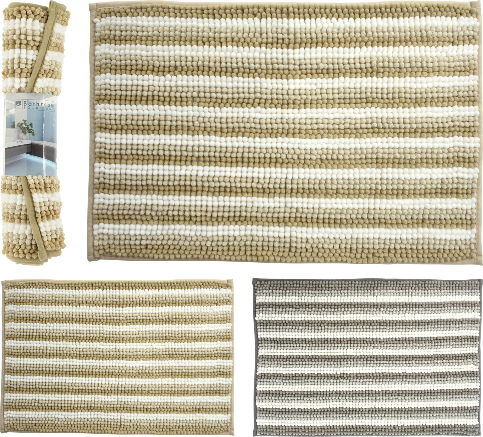 ALFOMBRA RAYAS BAÑO BATHROOM SOLUTIONS 60X40 CMS.