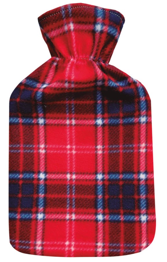 BOLSA AGUA CALIENTE GSC CUADRO ESCOCES ROJO 2 LTS.