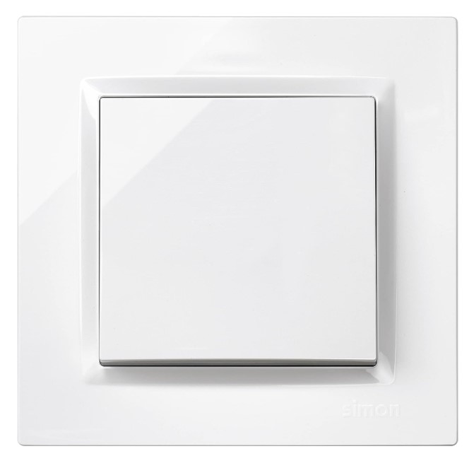 PULSADOR SIMON 10 BLANCO 8'4X8'4X4'5 CMS.