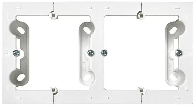 CAJA DOBLE DE SUPERFICIE SIMON 10 BLANCO 15'5X8'4X4 CMS.