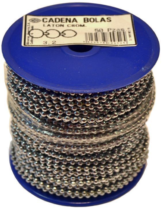 CADENA BOLAS CROMADA 3'2MM. (50MTS.)