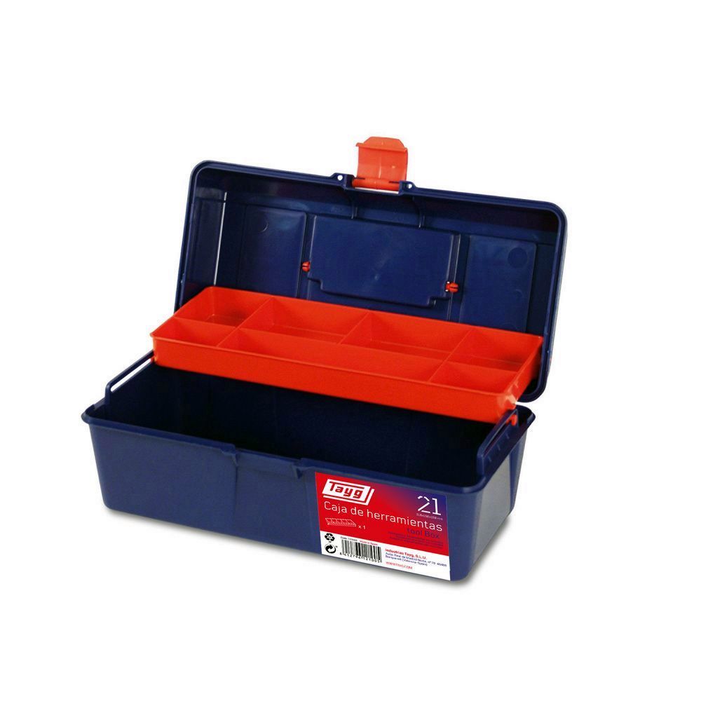 CAJA HERRAMIENTAS PLASTICO TAYG 21 (310X160X130MM)
