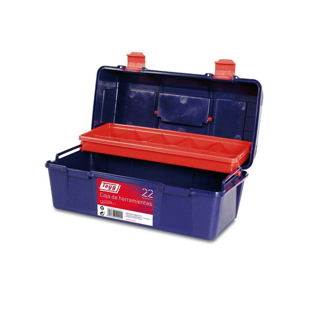 CAJA HERRAMIENTAS PLASTICO TAYG 22 (356X184X163MM)