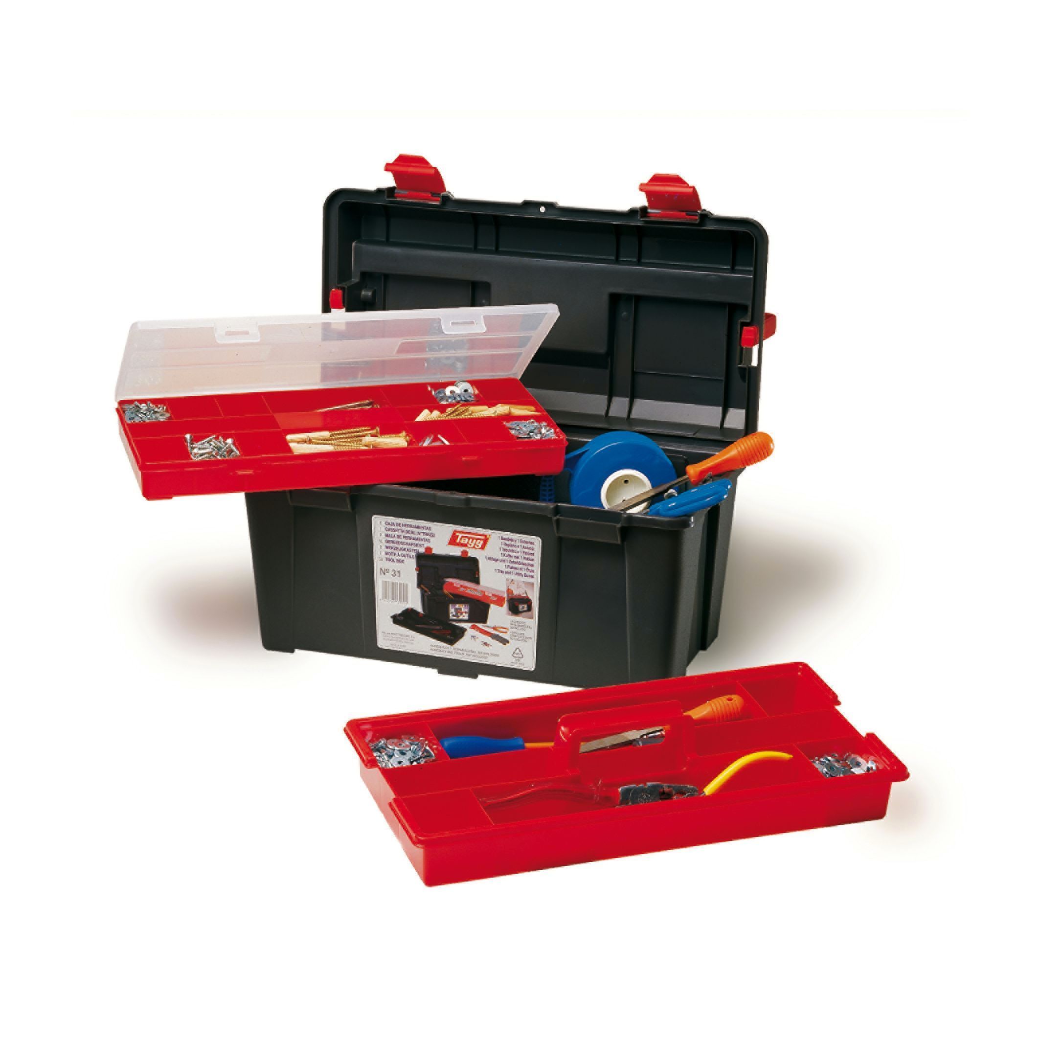 CAJA HERRAMIENTAS PLASTICO TAYG 31 (445X235X230)1B+E