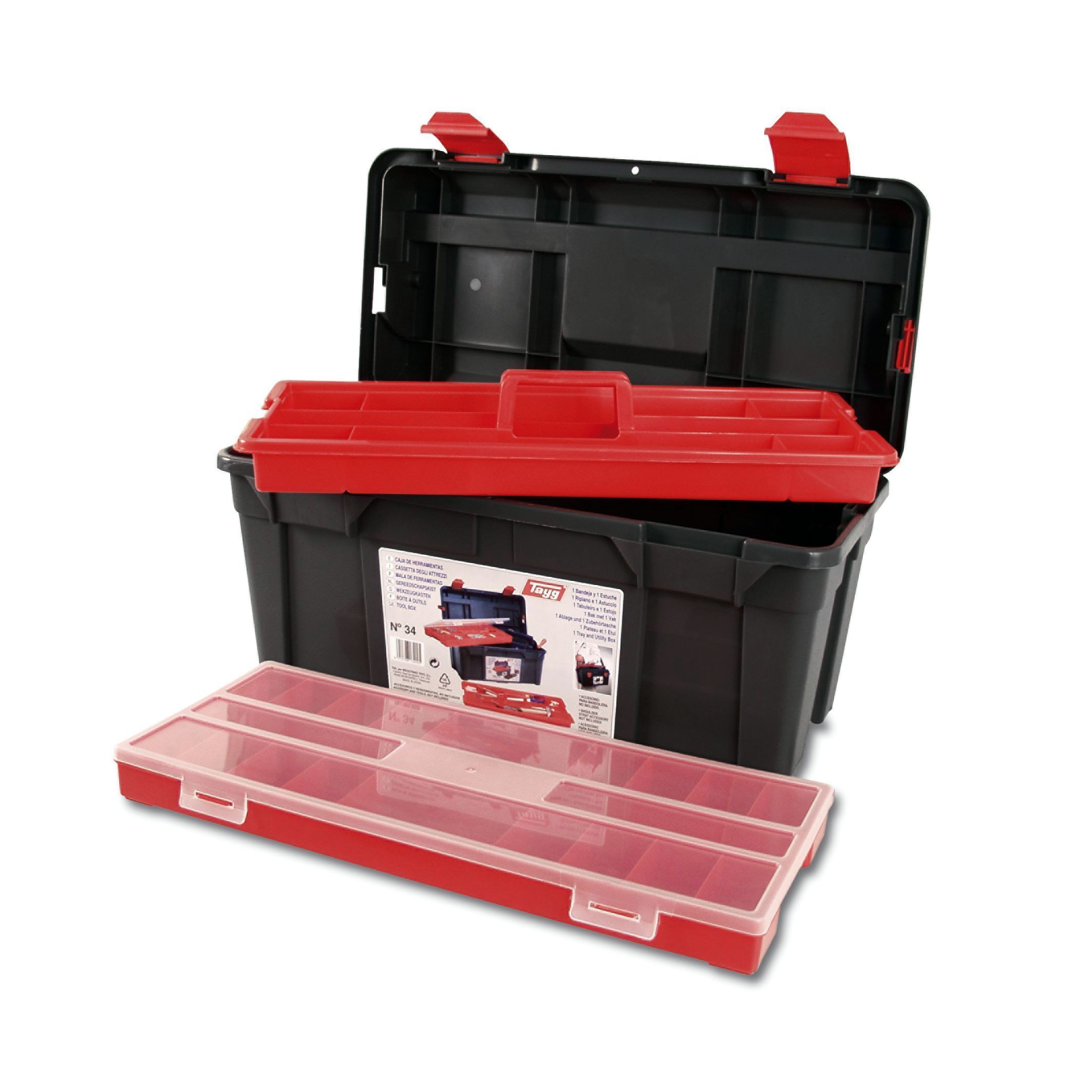 CAJA HERRAMIENTAS PLASTICO TAYG 34 (580X285X290)1B+E