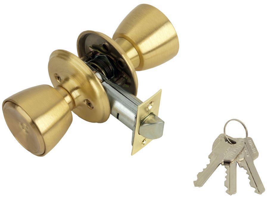 CERRADURA MCMPOMO 5083/3 LATON MATE(LLAVE/POMO).