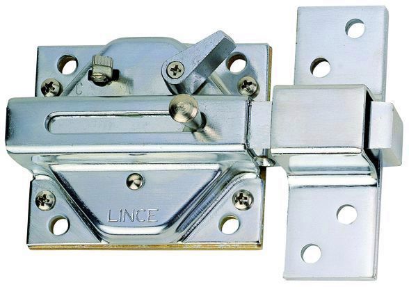 CERROJO LINCE 2930 CROMADO LLAVE SERRETA85MM.