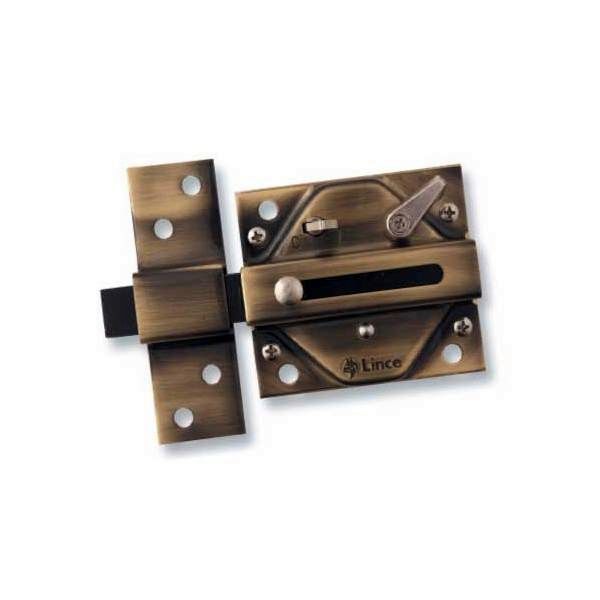CERROJO LINCE  7930 LATONADO LLAVE SEGURIDAD85MM